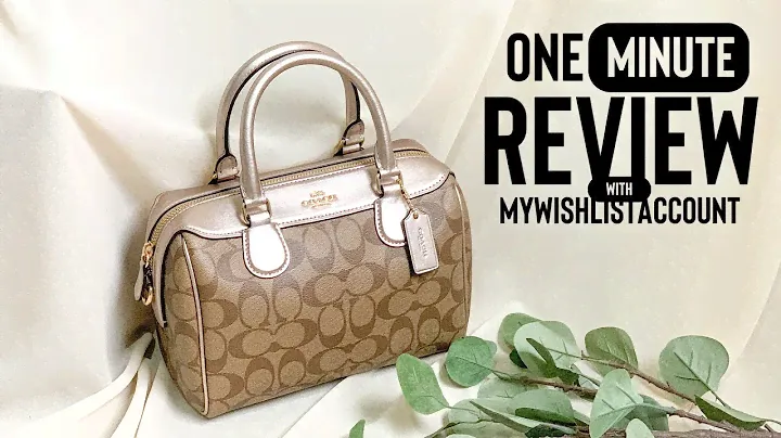 [1 MINUTE REVIEW WITH MYWISHLISTACCOUNT] Coach F39588 Signature Mini Bennett Satchel Khaki Platinum